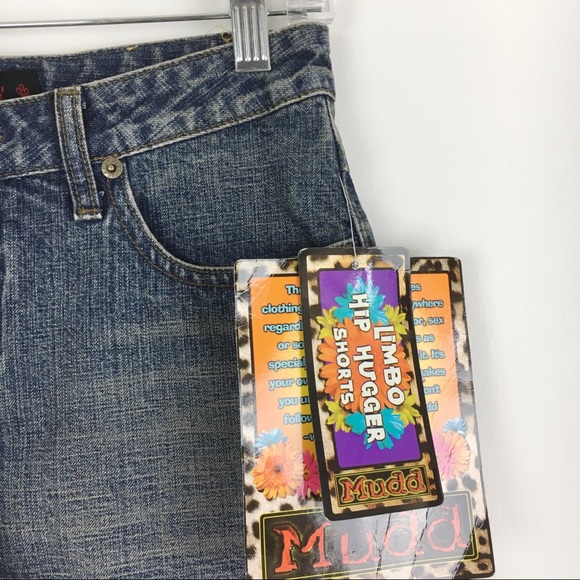 VTG Y2K Vintage Deadstock NWT NEW Mudd Limbo Hip Hugger Denim Jean Shorts Size 3 - Picture 4 of 7
